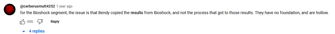 A screenshot of a YouTube comment from cerberusmutt 4252 coining the phrase "copying the results" as used in this article